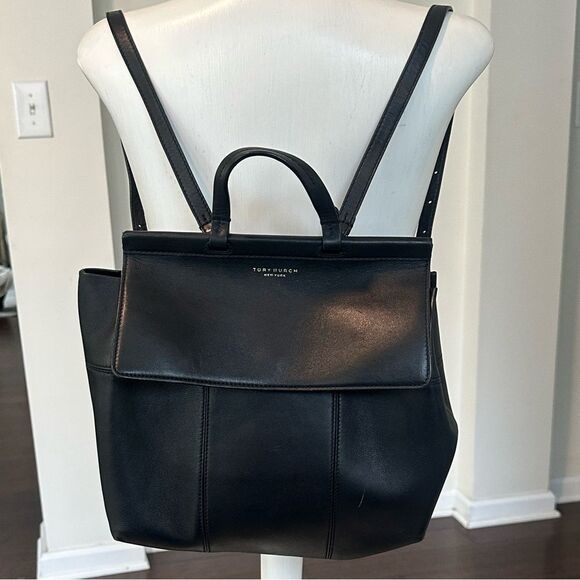 Tory Burch Block-T Satchel Bag, Black - Picture 1 of 10